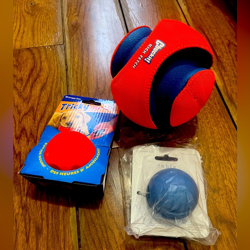 Dog treat balls and toys
